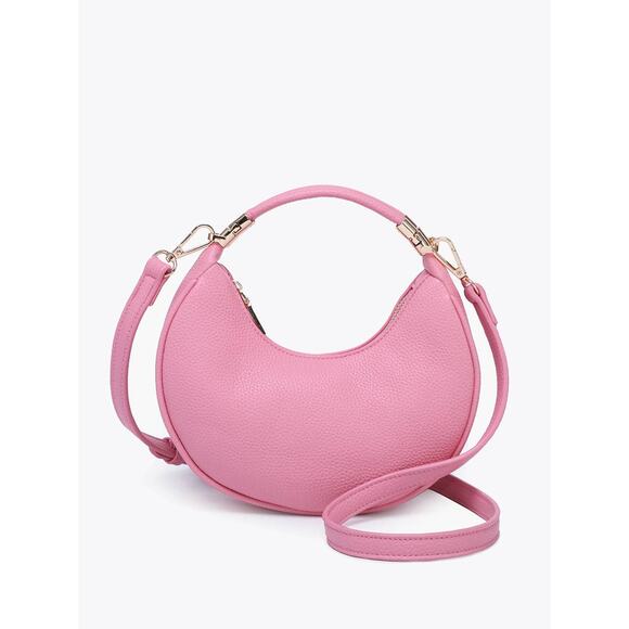 Half-Moon Crossbody w/ Convertible Snap Purse/Bag-Off White - Picture 2 of 7